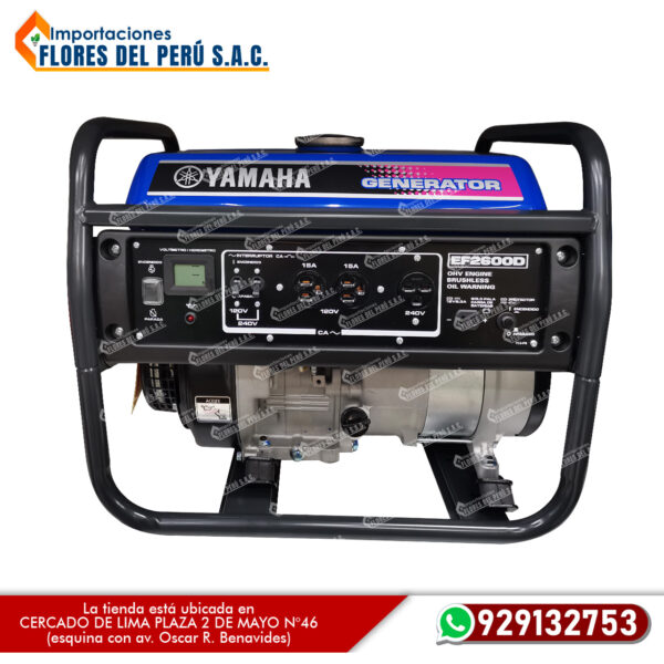 GENERADOR ELECTRICO 2.6 KW YAMAHA EF2600D